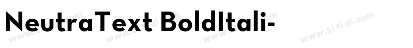 NeutraText BoldItali字体转换